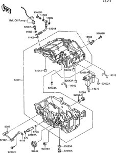 EX250 Картер двигателя