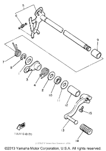 YX600UC Вал переключения