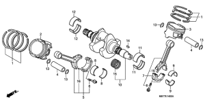 XL1000V (ABS) Crankshaft / piston