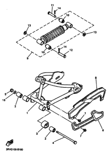 PW80 PW80S Задний рычаг и подвеска
