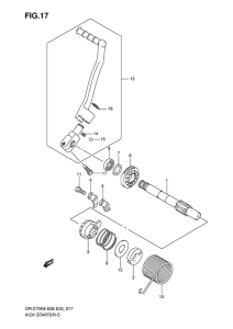 DR-Z70 Ножной стартер