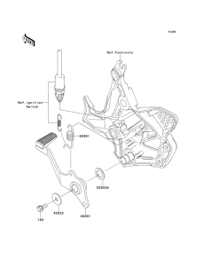 KLE650 Педаль тормоза