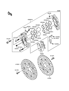 ZR400 Передний тормоз