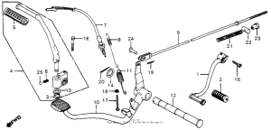 CM200 Pedal + kick starter arm