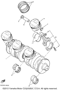 GTS1000AFC Коленчатый вал и Поршень