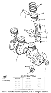 XJ700S Коленчатый вал и Поршень