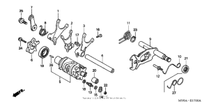 XR650L Вилка переключения передач