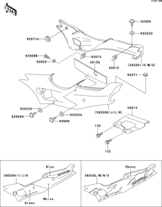 ZX400 Side cover / chain case(1 / 2)(zx400-l3)