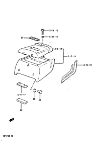 GP125 Обтекатель сидения