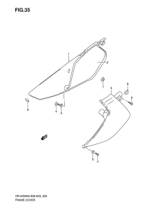 DR-Z250 Обтекатель задний
