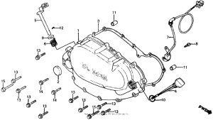 FT500 Крышка картера правая