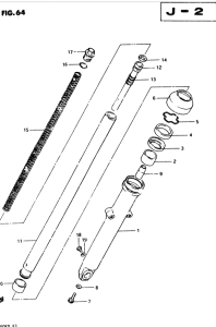 GSX250 Передняя вилка left damper