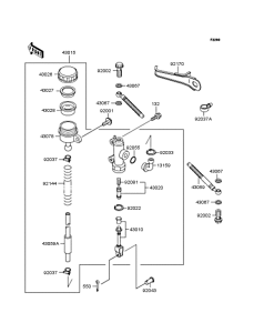 ZX400 Задний торм цилиндр