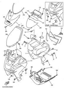 YP250 Ветровое стекло