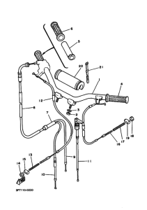 PW50 PW50E Рулевой рычаг и кабель