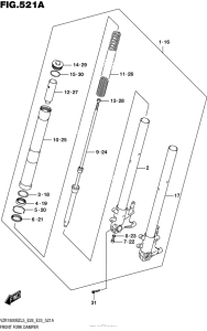 VZR1800BZ Front Fork Damper (Vzr1800Bzl5 E28)
