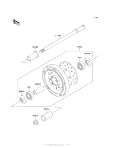VN900 Переднее колесо