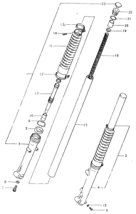 SP400 Вилка передней оси