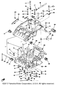 RD400E Картер двигателя