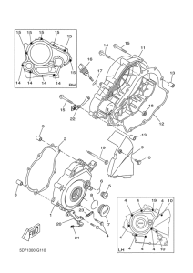 YZF-R125 Крышка картера двигателя