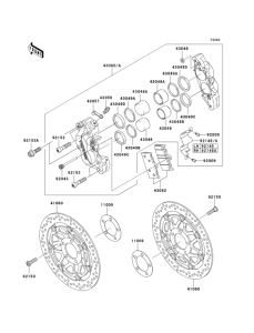 ZX1200 Передний тормоз
