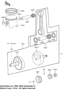 KX125 Crankshaft / piston
