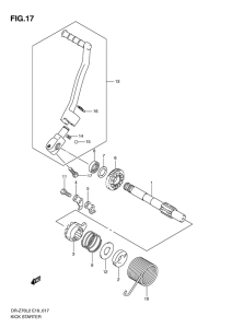 DR-Z70 Ножной стартер