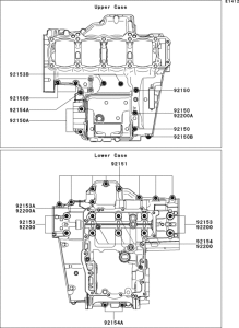 ZR1000 Болты крепления картера