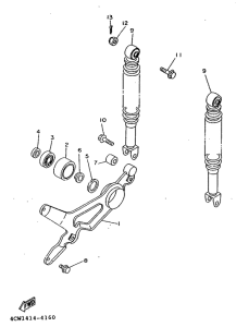 XC125 Hinterradschwinge aufhang