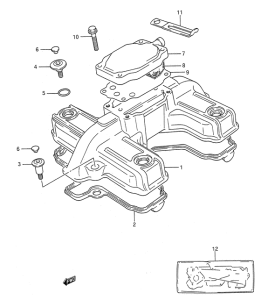GS500 Крышка головки цилиндров