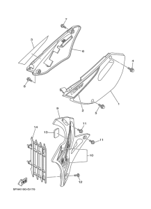 YZ85 Боковые обтекатели