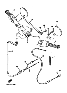 YSR80 YSR80D Рулевой рычаг и кабель