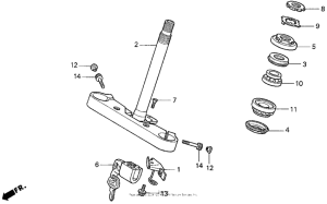VT1100C2 Vt1100c2steering stem