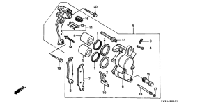 CR125R Передний суппорт