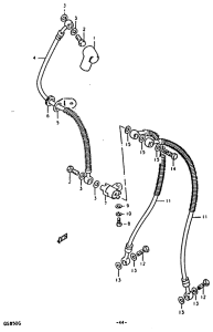 GS850 Передние тормозные трубки