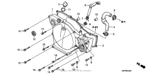CR85R Крышка картера правая