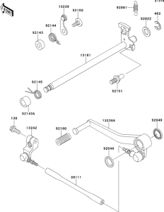 ZX600 Механизм переключения передач