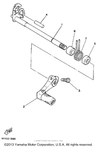 YZ250T Вал переключения