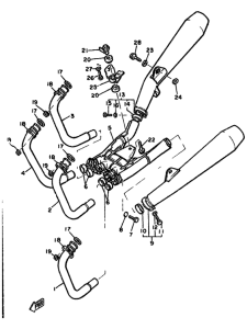 XJ650 Выхлопная система