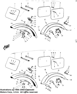  Fenders / number plates