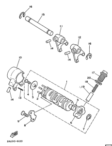 YSR80 Shift cam. fork