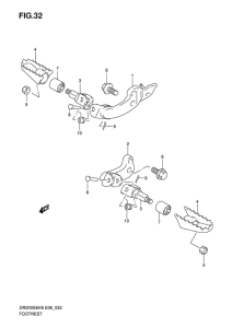 DR200 Подножки