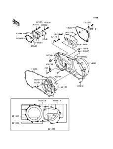 VN1500 Right engine cover