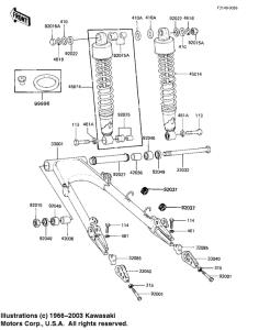 KZ1000 Swing arm / shock absorbers