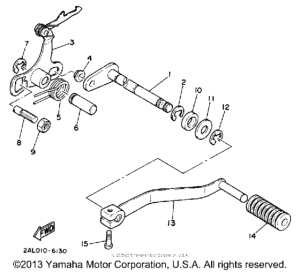 YSR50A Вал переключения