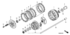 VTX1300C Сцепление