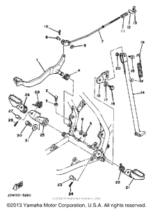 YZ80K Подножки