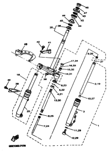 YN100 Передняя вилка