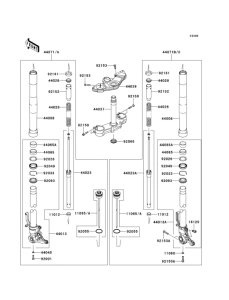 ZX1000 Передняя вилка
