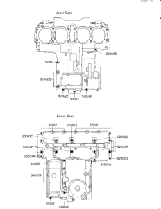ZX750 Болты крепления картера